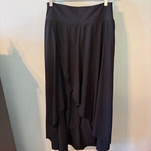 Halara Breezeful High Low 2-in-1 Maxi Skirt Shorts Black Womens Size Large